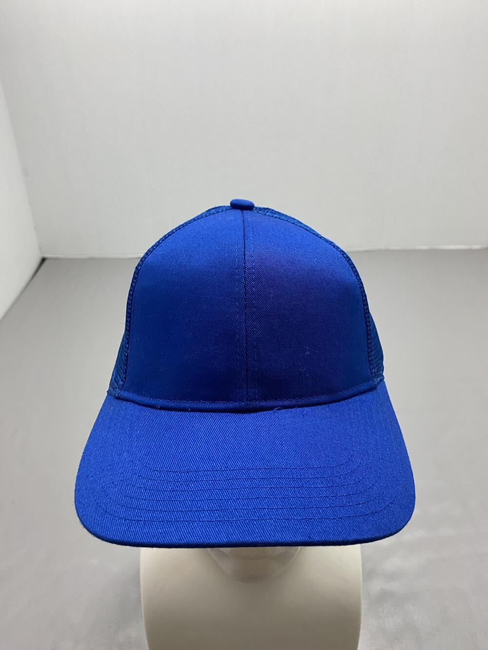 Port Authority Hat Cap Trucker Strap Back One Size Blue Mesh Adjustable Unisex